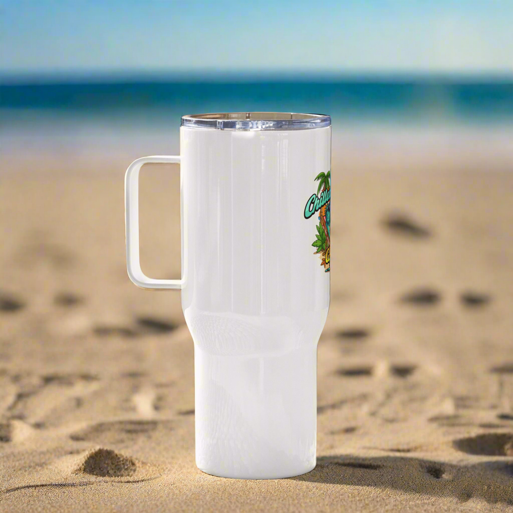 Travel mug with a handle