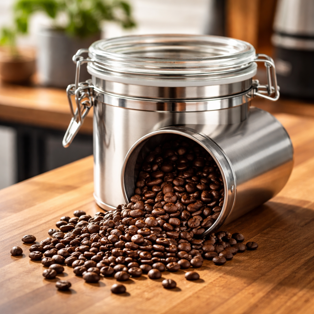 stainless steel airtight coffee storage container for hot weather