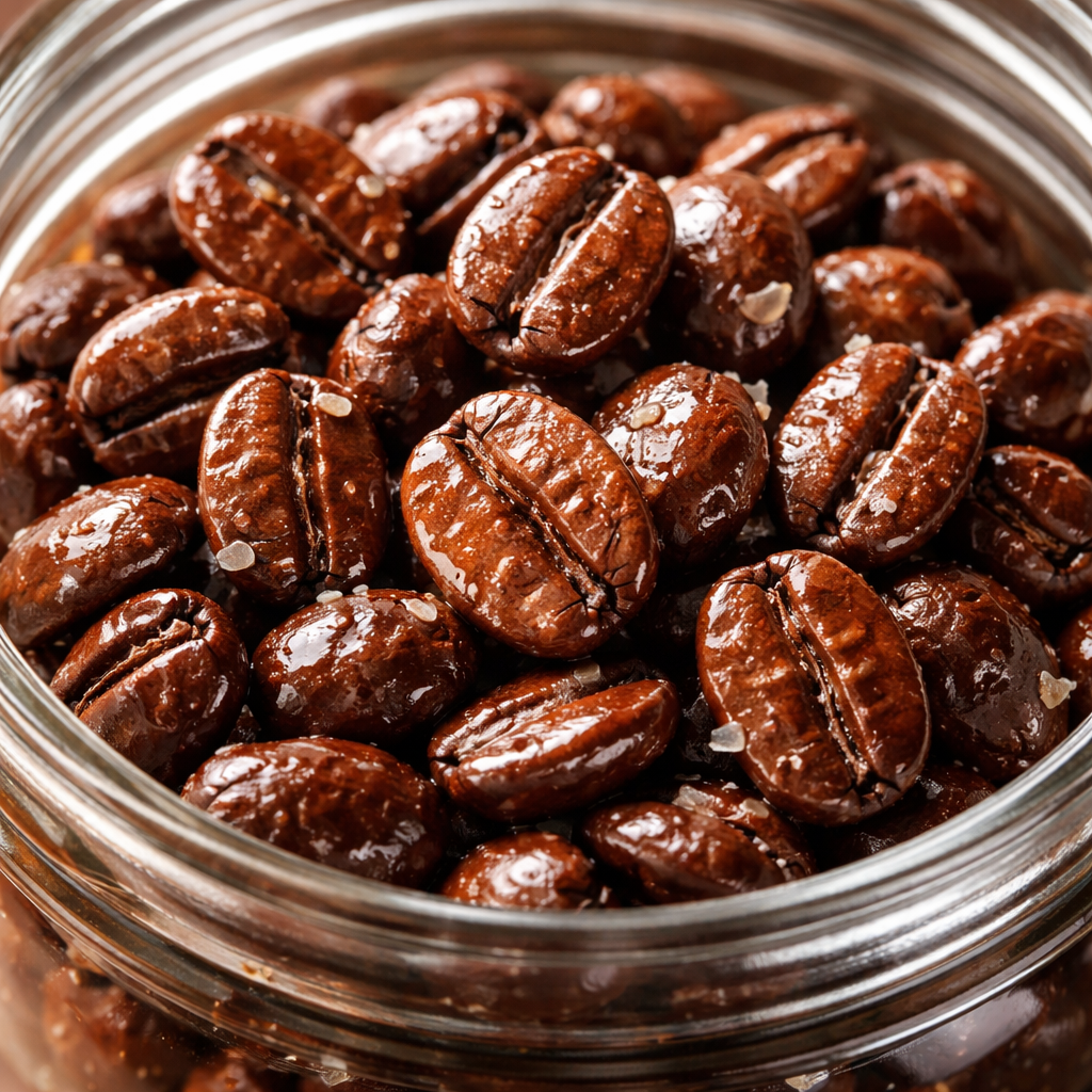 coffee beans with coconut flavor infused.